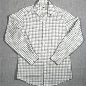 Joseph Abboud Mens Dress Shirt 16 36/37 Tall Plaid Checkered Button Down